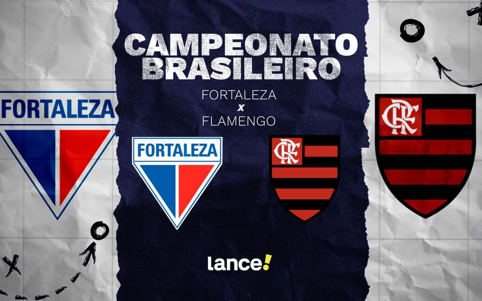 Fortaleza e Flamengo se enfrentam pelo Brasileirão (Foto: Arte/Lance!)