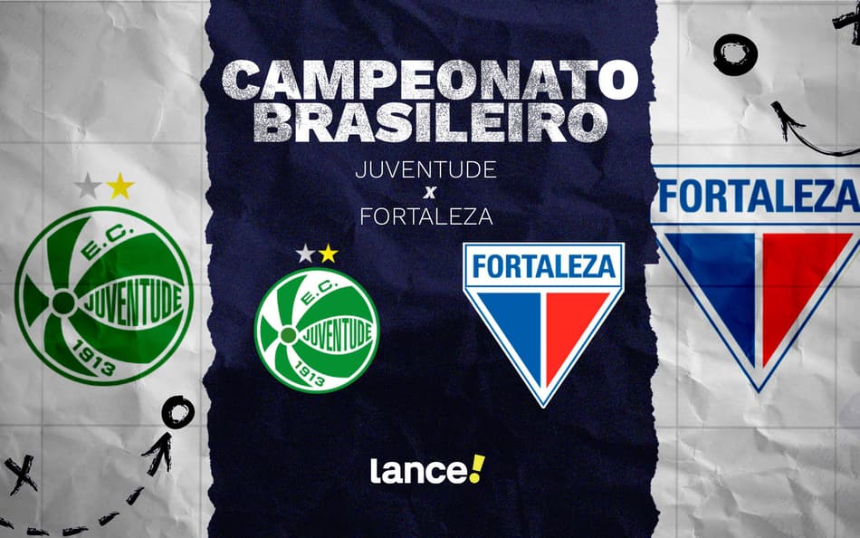 Juventude e Fortaleza se enfrentam pelo Brasileirão (Foto: Arte/Lance!)