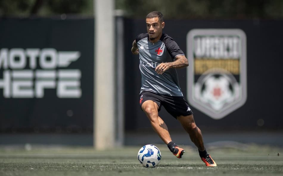 Philippe Coutinho em treino do Vasco