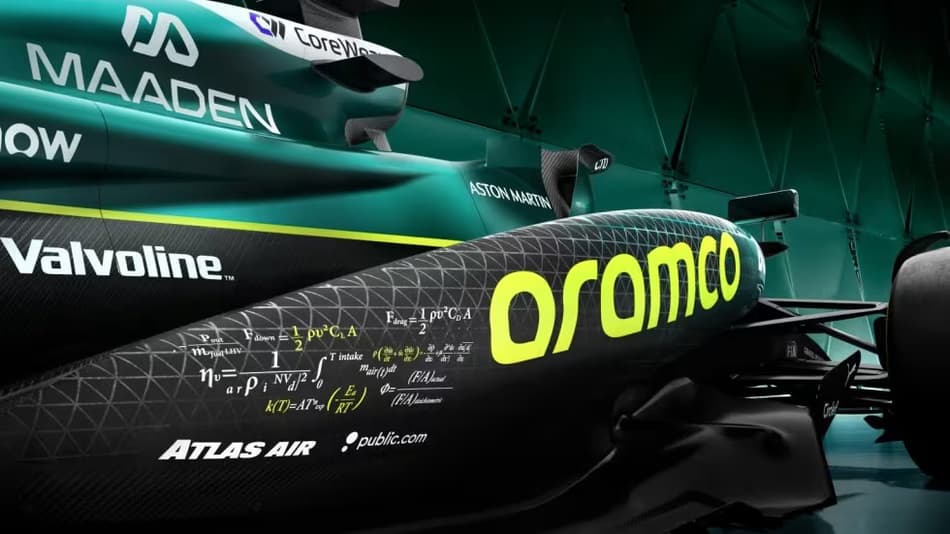 Pintura especial Aston Martin para o GP dos Estados Unidos (Foto: Divulgação/Instagram)