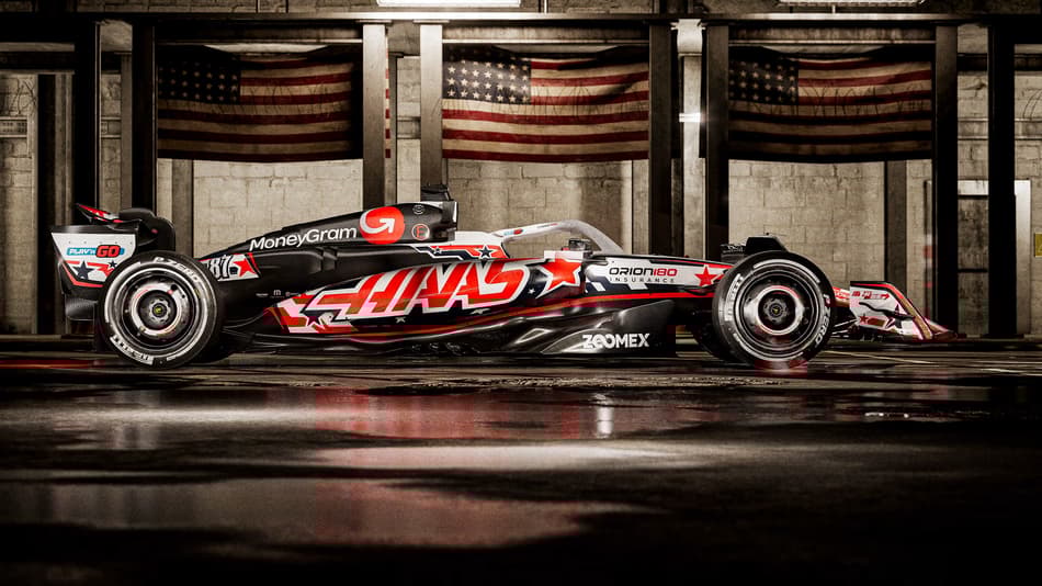 Pintura especial Haas para o GP dos Estados Unidos (Foto: Divulgação/Instagram)