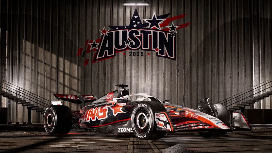 Pintura especial Haas para o GP dos Estados Unidos (Foto: Divulgação/Instagram)