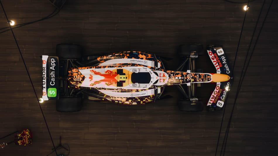 Pintura especial Red Bull Racing para o GP dos Estados Unidos (Foto: Divulgação/Instagram)