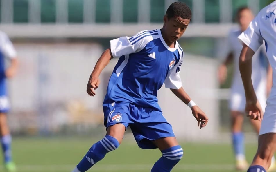 Rafael Belinho em ação pelo Dinamo Zagreb (Foto: Divulgação/ Dinamo Zagreb)