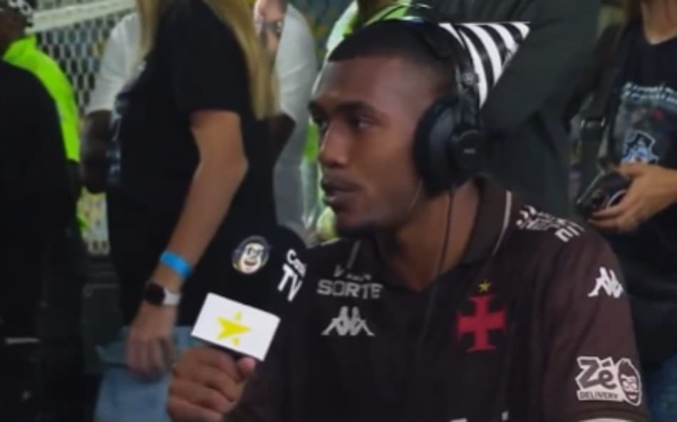 Rayan em entrevista à CazéTV após Vasco x Flumiense