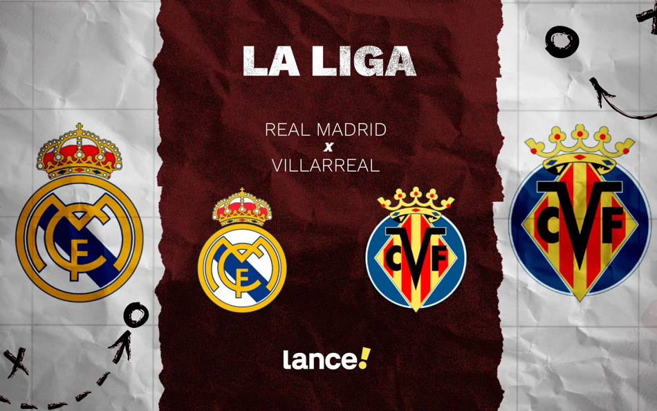 Real Madrid x Villarreal em duelo válido por La Liga (Arte: Lance!)