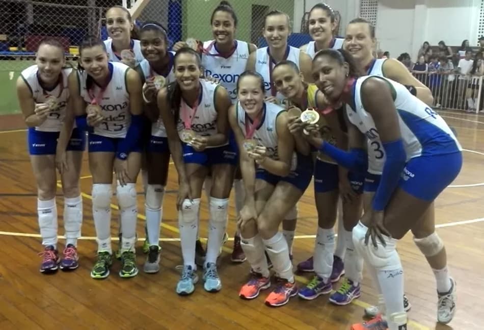 Rio de Janeiro Vôlei Clube vence Carioca de Vôlei sobre o Fluminense em 2015 (Foto: Divulgação/RexonaAdeS)