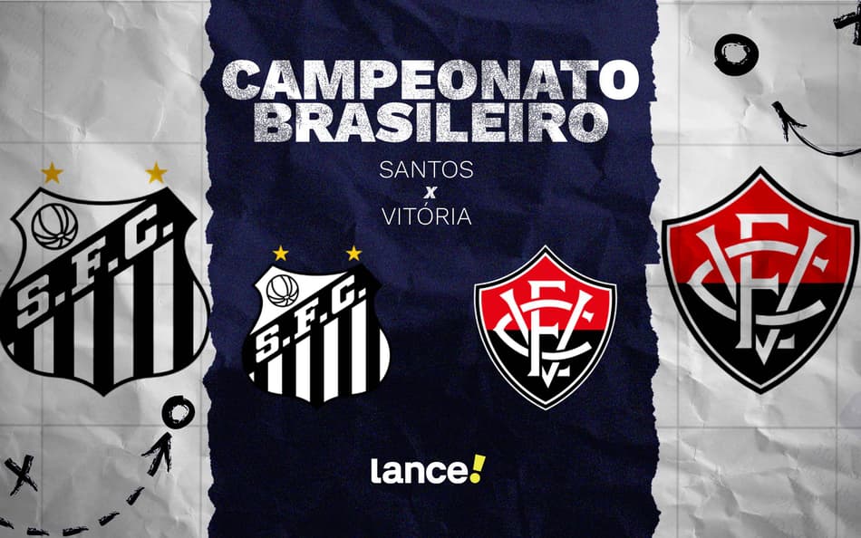 Santos e Vitória se enfrentam nesta segunda (Foto: arte / Lance!)