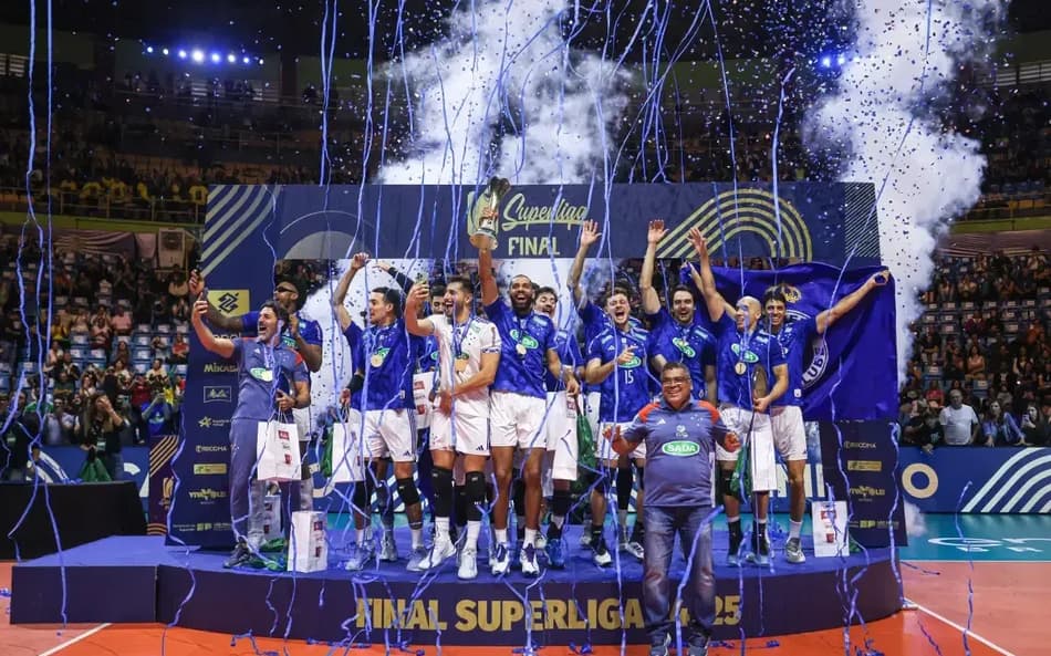 Sada Cruzeiro foi o grande campeão da última edição da Superliga Masculina (Foto: Divulgação/ CBV)
