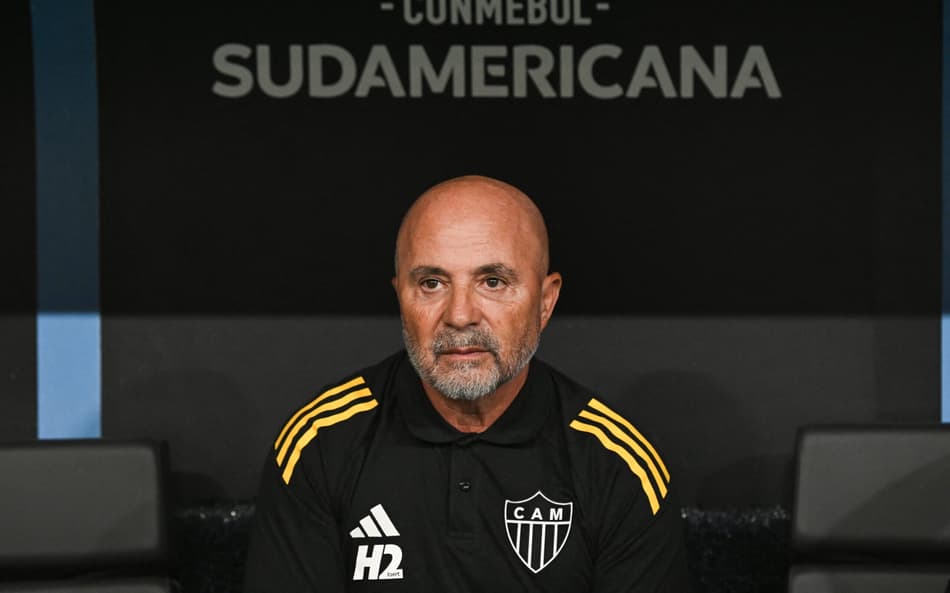 Sampaoli em Atlético x Del Valle (Foto: Gledston Tavares)