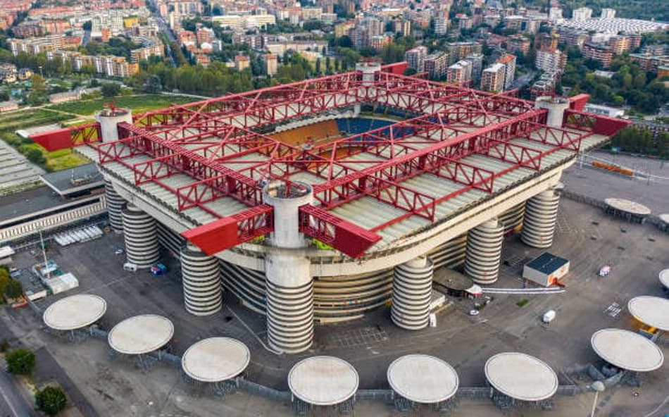 Vista aérea do Estádio San Siro, em setembro de 2019 (Foto: Reprodução/Giuseppe Meazza)