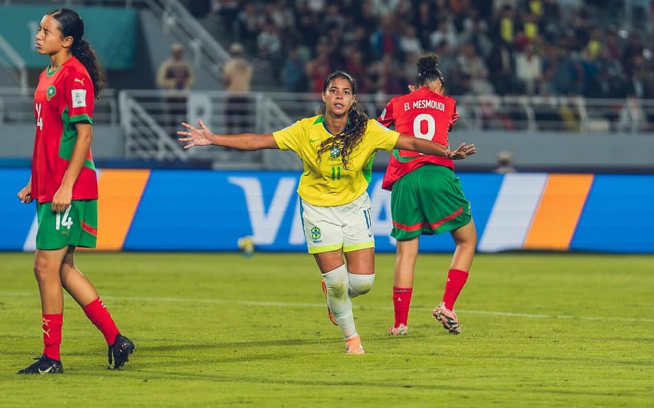 Com golaço de Giovanna Waksman, Brasil vence Marrocos no Mundial Sub-17. (Foto: Fabio Souza (CBF)/Divulgação)