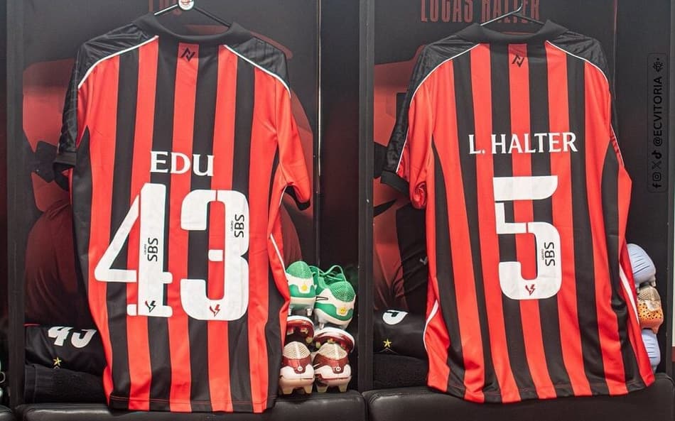 Vestiário do Vitória antes da partida contra o Galo (Foto: Victor Ferreira / EC Vitória)