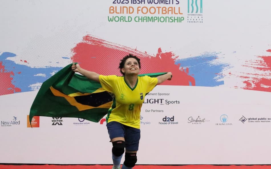 Seleção feminina de futebol de cegos se classifica para as semifinais da Copa do Mundo 2025 (Foto: Renan Cacioli/ CBDV)