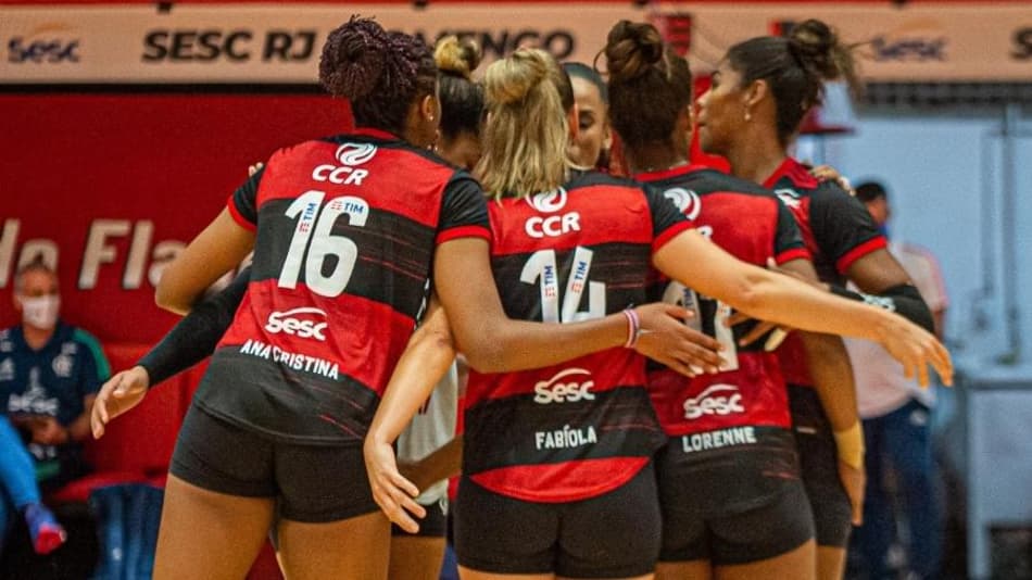 Sesc Flamengo vence o carioca de vôlei 2020 sobre o fluminense (Foto: Paula Reis/CRF)