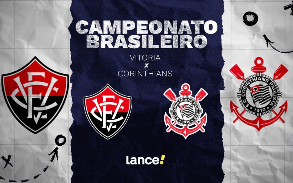 Vitória enfrenta o Corinthians neste sábado (Foto: arte / Lance!)