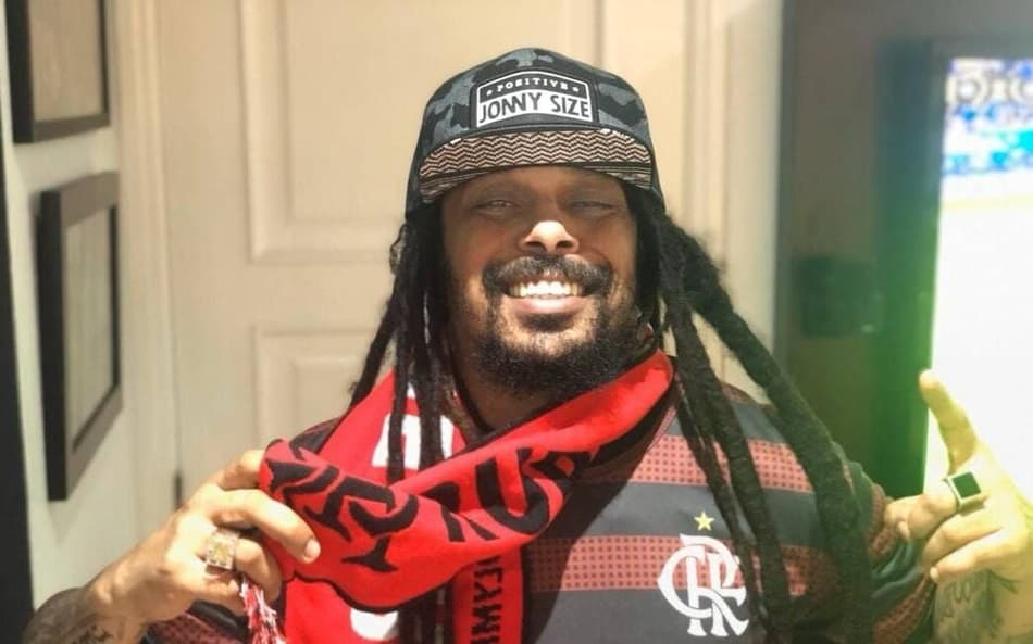 Marcelo Falcão, vocalista do Rappa e torcedor do Flamengo (Foto: Reprodução)