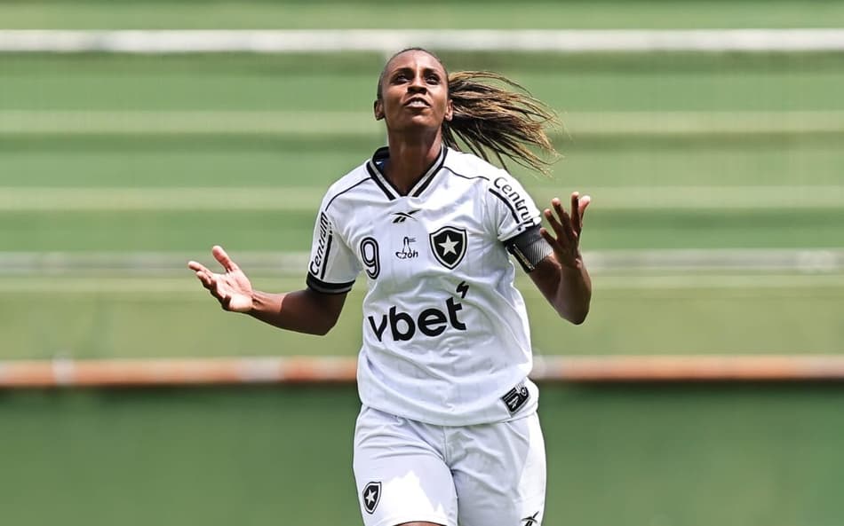 Fernanda Tipa comemora gol pelo Botafogo. (Foto: Arthur Barreto/Botafogo)