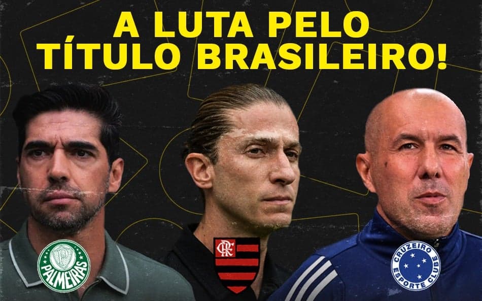 Palmeiras, Flamengo e Cruzeiro lutam pelo título do Brasileirão (Foto: Arte/LANCE!)