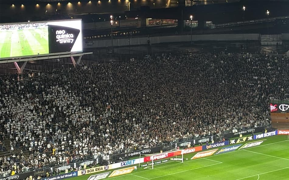 Torcida do Corinthians comemora título da Libertadores Feminina 2025. (Foto: Vitor Palhares/Lance!)