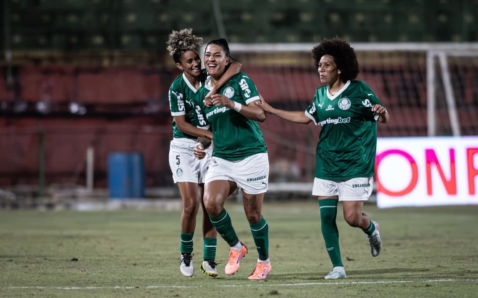 Brena comemora gol do Palmeiras na Ladies Cup 2025. (Foto: Divulgação: Guilherme Veiga/ Brasil Ladies Cup)