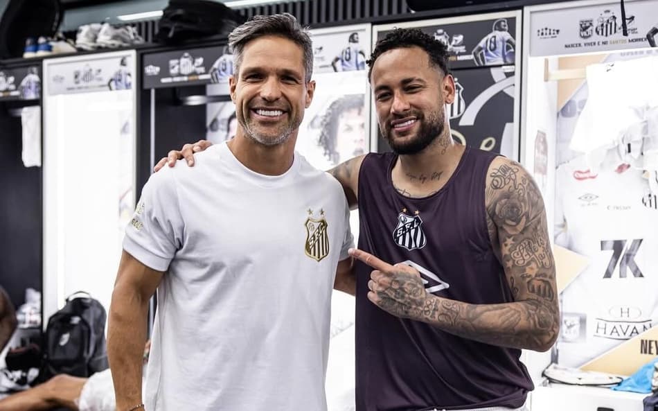 Diego Ribas e Neymar (Foto: Reprodução)