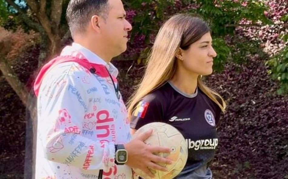 Da Rocha Freddy, presidente do ADIFFEM, clube de futebol feminino da Venezuela. (Foto: acervo pessoal)