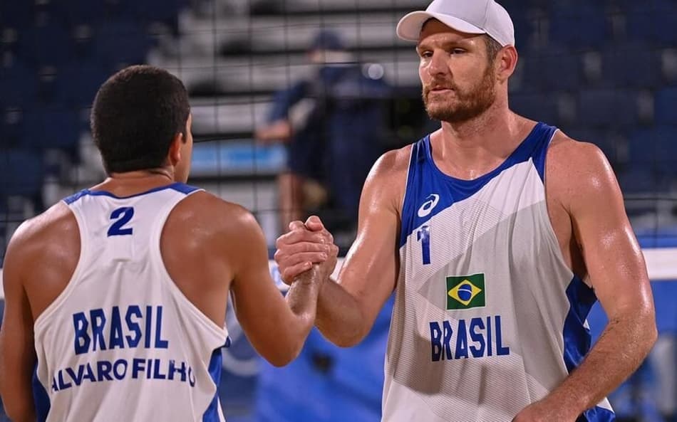 Alison Mamute e Álvaro Filho durante Olimpíadas de Tóquio-2020 (Foto: Angela Weiss / AFP)