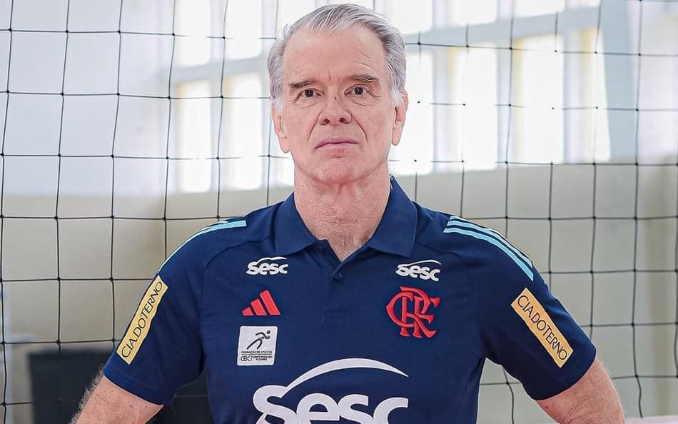 Técnico Bernardinho inicia mais uma temporada no comado do Sesc RJ Flamengo (Foto Reprodução X)
