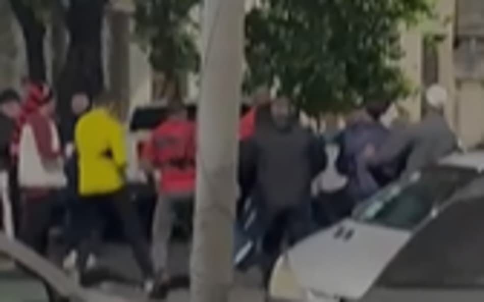 briga torcedores Flamengo Racing