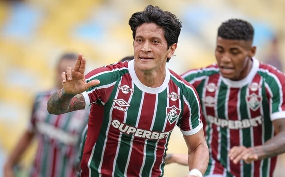 Germán Cano comemora gol do Fluminense