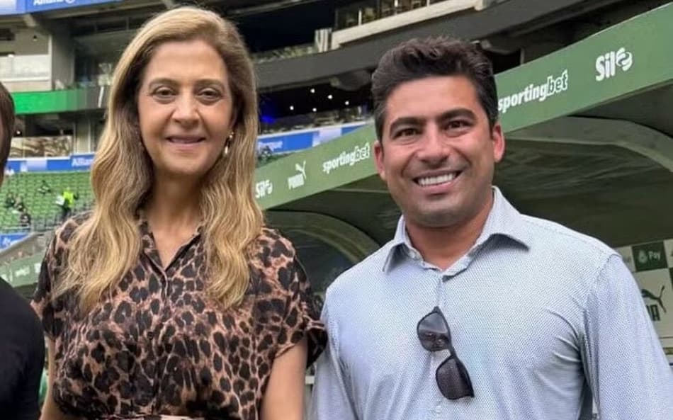 Leila Pereira, presidente do Palmeiras, e Thairo Arruda, CEO do Botafogo (Foto: Reprodução)