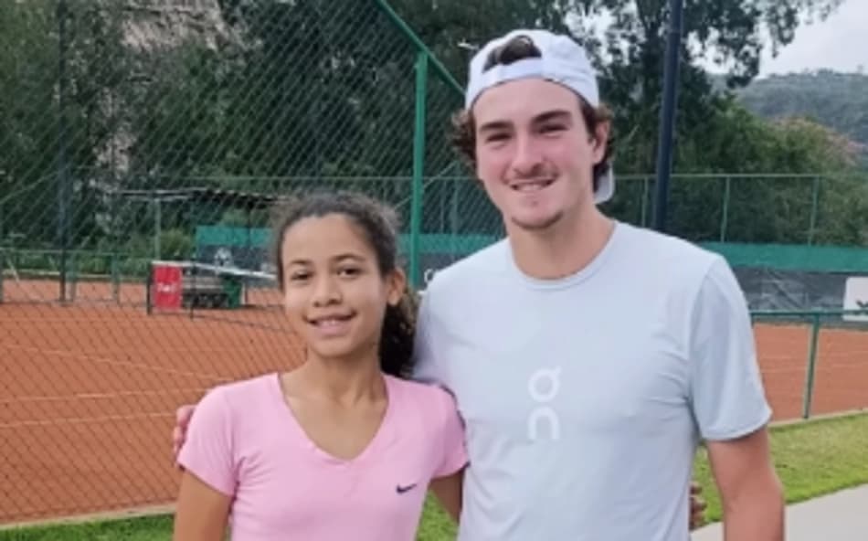 Agnes Loyola e João Fonseca (Foto: Reprodução)