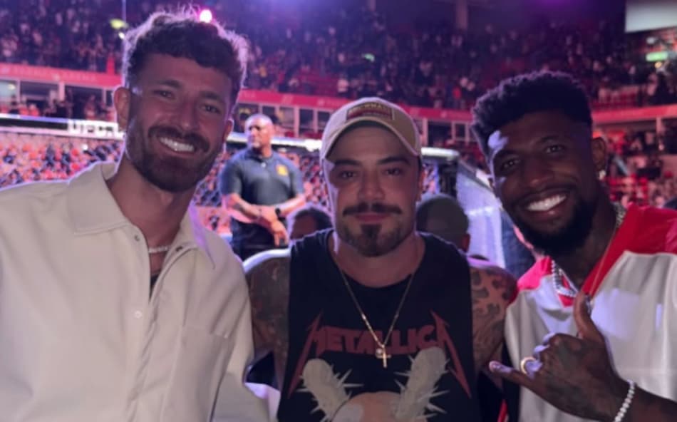 Léo Pereira e Emerson Royal, do Flamengo, no UFC (Foto: Reprodução)