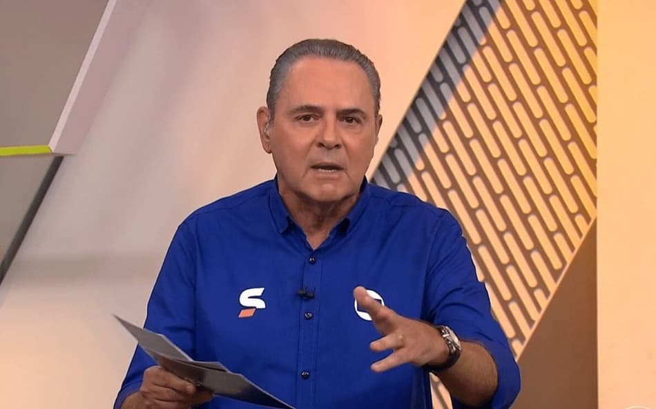 Luis Roberto foi o narrador de Flamengo x Palmeiras (Foto: Reprodução Globo)