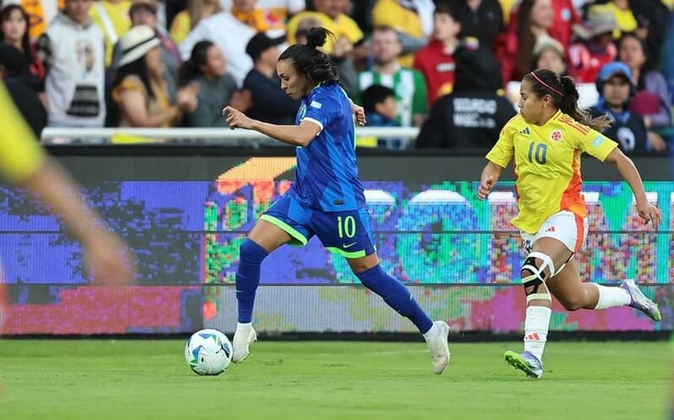 Marta na decisão da Copa América feminina (Foto: Lívia Villas Boas / CBF)