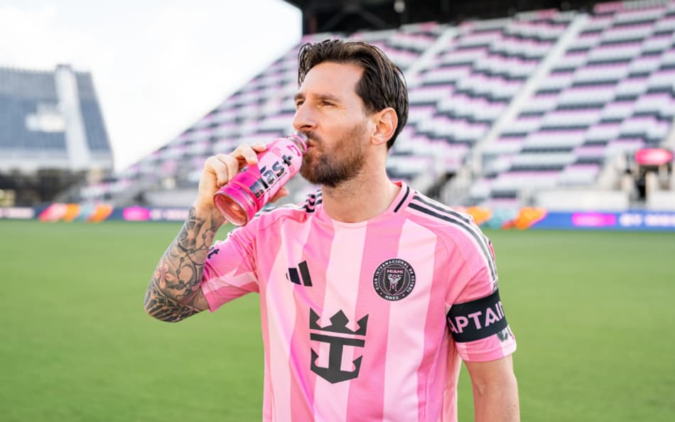 A marca de bebidas Más+, que pertence e Messi, é a nova patrocinadora do Inter Miami
