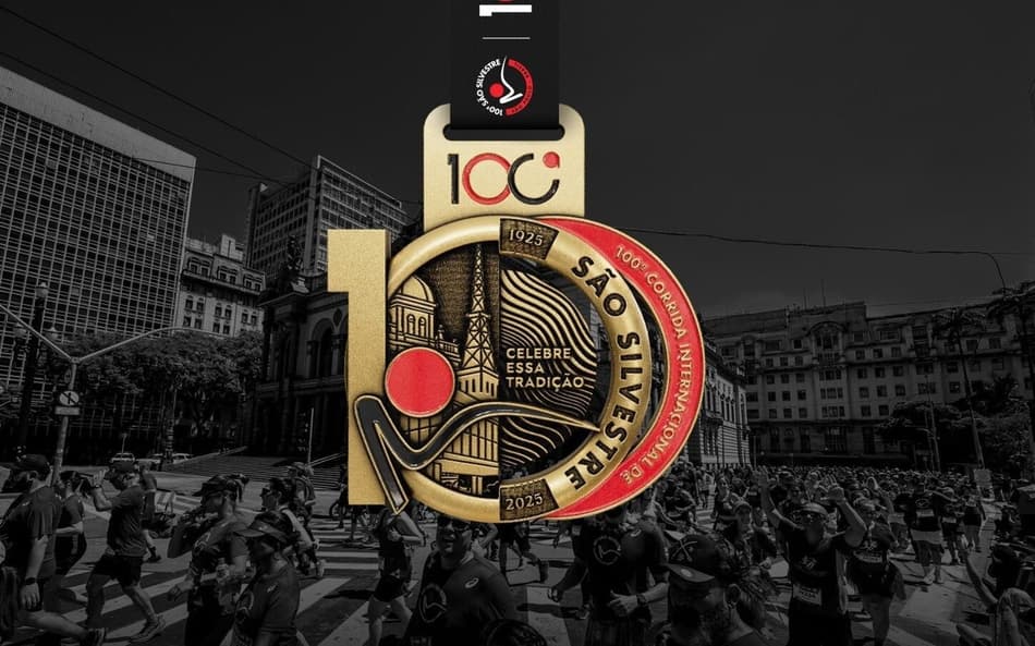 Medalha da 100ª São Silvestre (Foto: Divulgação / 100ª Corrida Internacional de São Silvestre 2025)