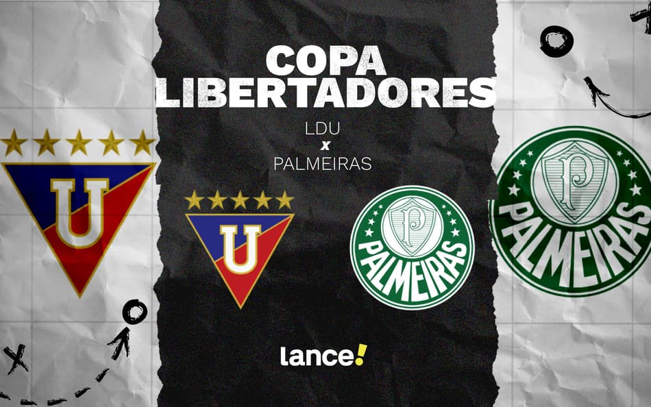 LDU e Palmeiras se enfrentam nesta quarta-feira (23) (Foto: Arte/LANCE!)