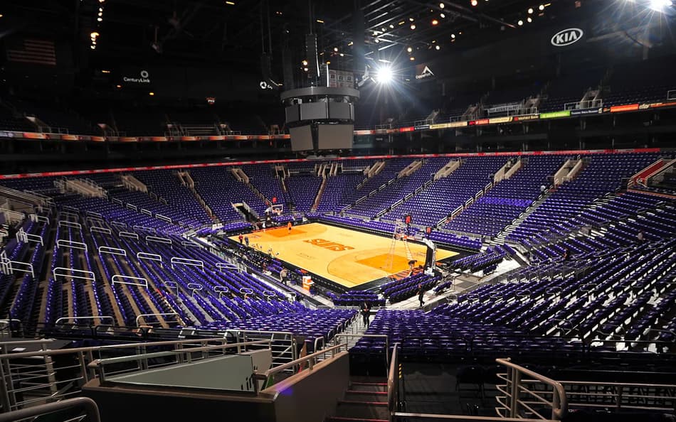 Estádio do Phoenix Suns, da NBA, vazio (Foto: Divulgação/NBA)