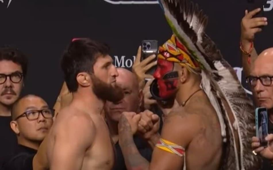 Ankalaev e Poatan se encaram antes do UFC 320 (Foto: Reprodução Youtube UFC)