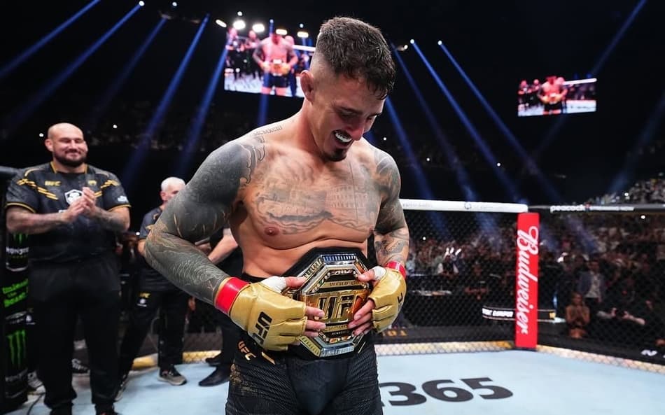 Tom Aspinall após defesa de cinturão interino no UFC (Foto: Reprodução/Instagram: @tomaspinallofficial)