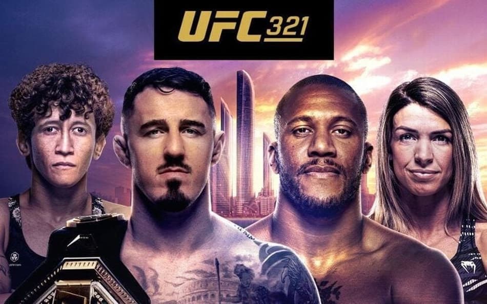 Post oficial para as lutas principais do UFC 321 (Foto: Divulgação/UFC
