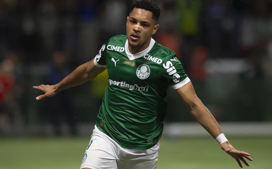 Vitor Roque, centroavante do Palmeiras