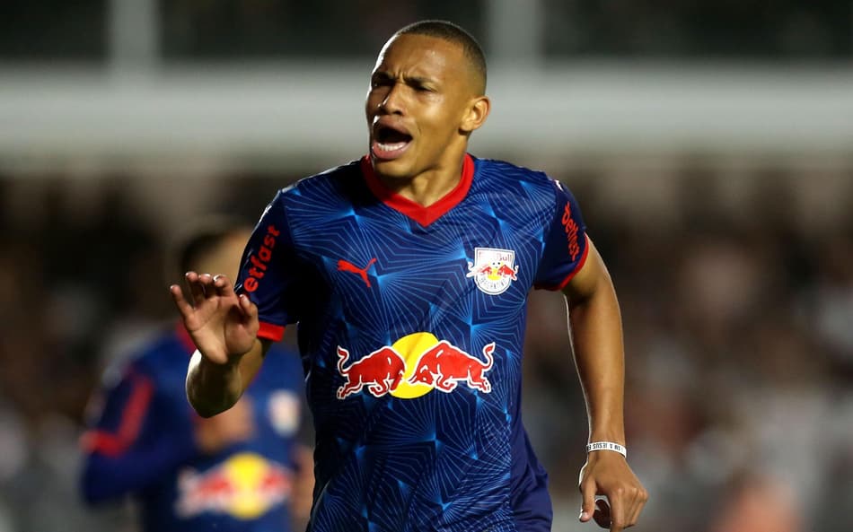 Jhon Jhon comemora gol contra o São Paulo na Vila Belmiro