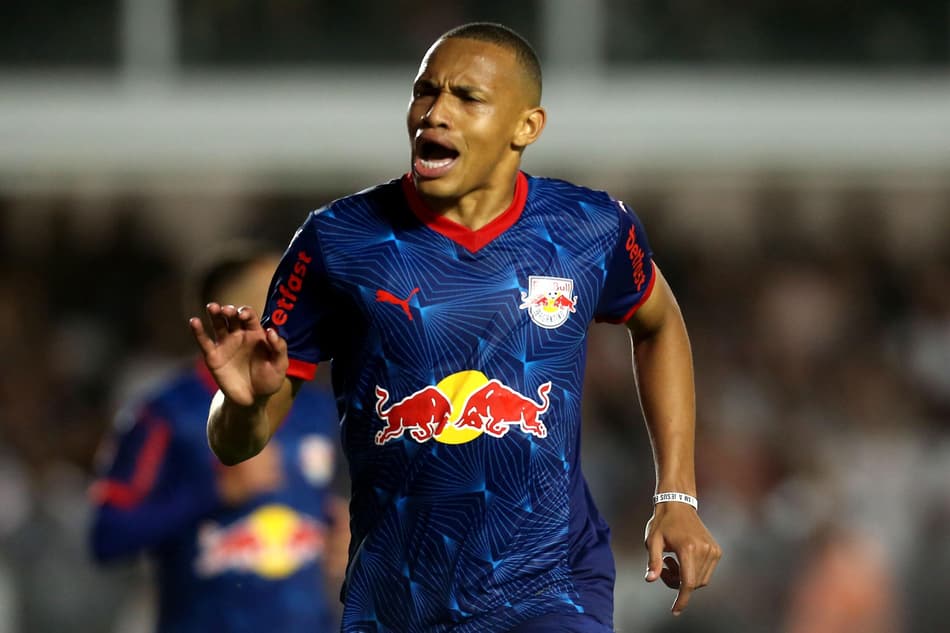 Jhon Jhon, ex-Palmeiras, comemora gol contra o São Paulo na Vila Belmiro