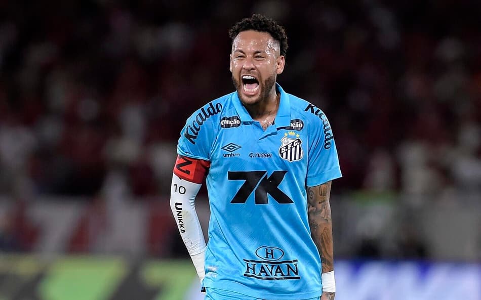 Neymar em ação em Flamengo x Santos (Foto: Dhavid Normando/CÃ³digo 19/Gazeta Press)