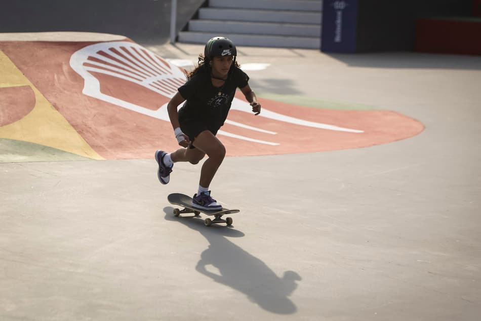 RIO DE JANEIRO (RJ), 14/11/2025 - SKATE / STU / PRO TOUR - PRO TOUR STU RIO, terceira etapa da temporada 2025. Evento realizado na Praca do O, na Barra da Tijuca, nesta sexta-feira (14). Atleta Rayssa Leal em atividade. (Foto: RENAN AREIAS/Agencia Enquadrar/Gazeta Press)