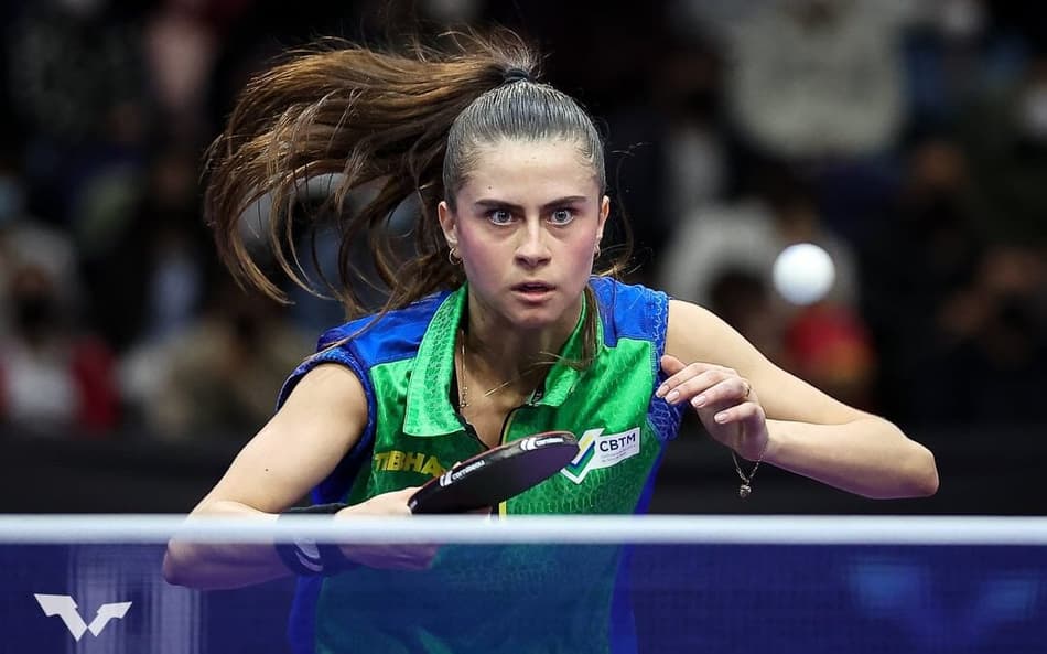 Bruna Takahashi no WTT Commander de Lima 2025 (Foto: World Table Tenis)