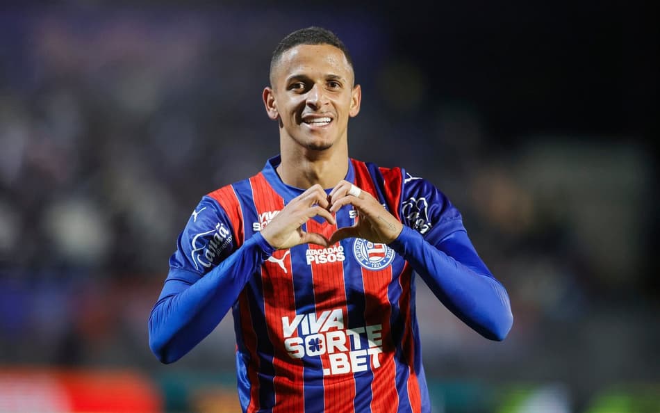 Juba comemora gol contra o Bragantino (Foto: Rafael Rodrigues / EC Bahia)